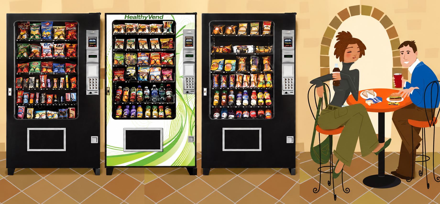 Máquina expendedora 247 Vending para snacks y bebidas